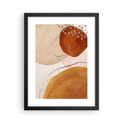 Plagát v čiernom ráme - Zaoblenie a pohyb - 30x40 cm