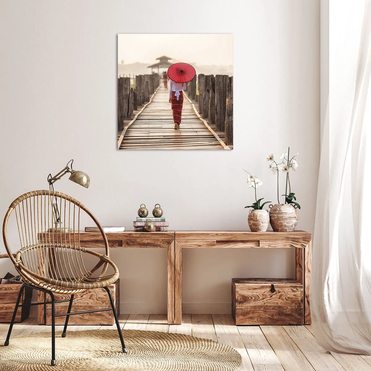 Obraz na plátne - Na starom moste - 70x70 cm