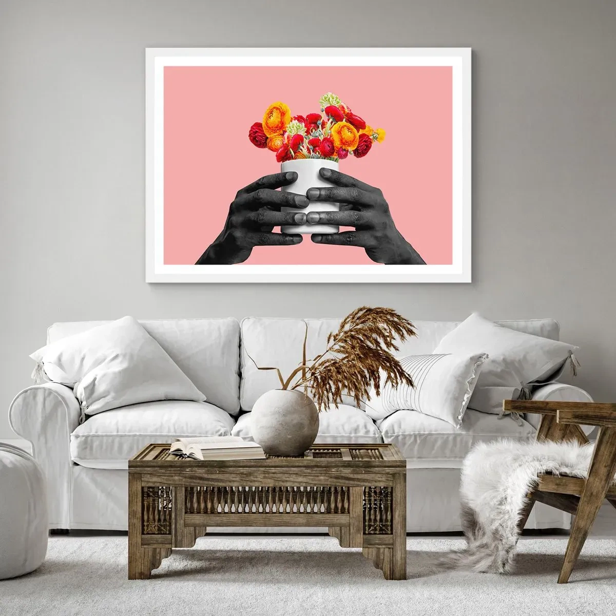 Plagát v bielom ráme - Apoteóza života - 91x61 cm