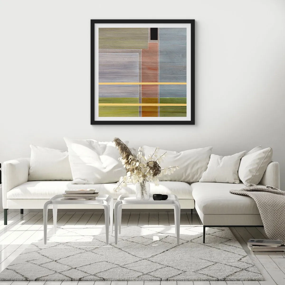 Plagát v čiernom ráme - Jednoducho a v kľude - 60x60 cm