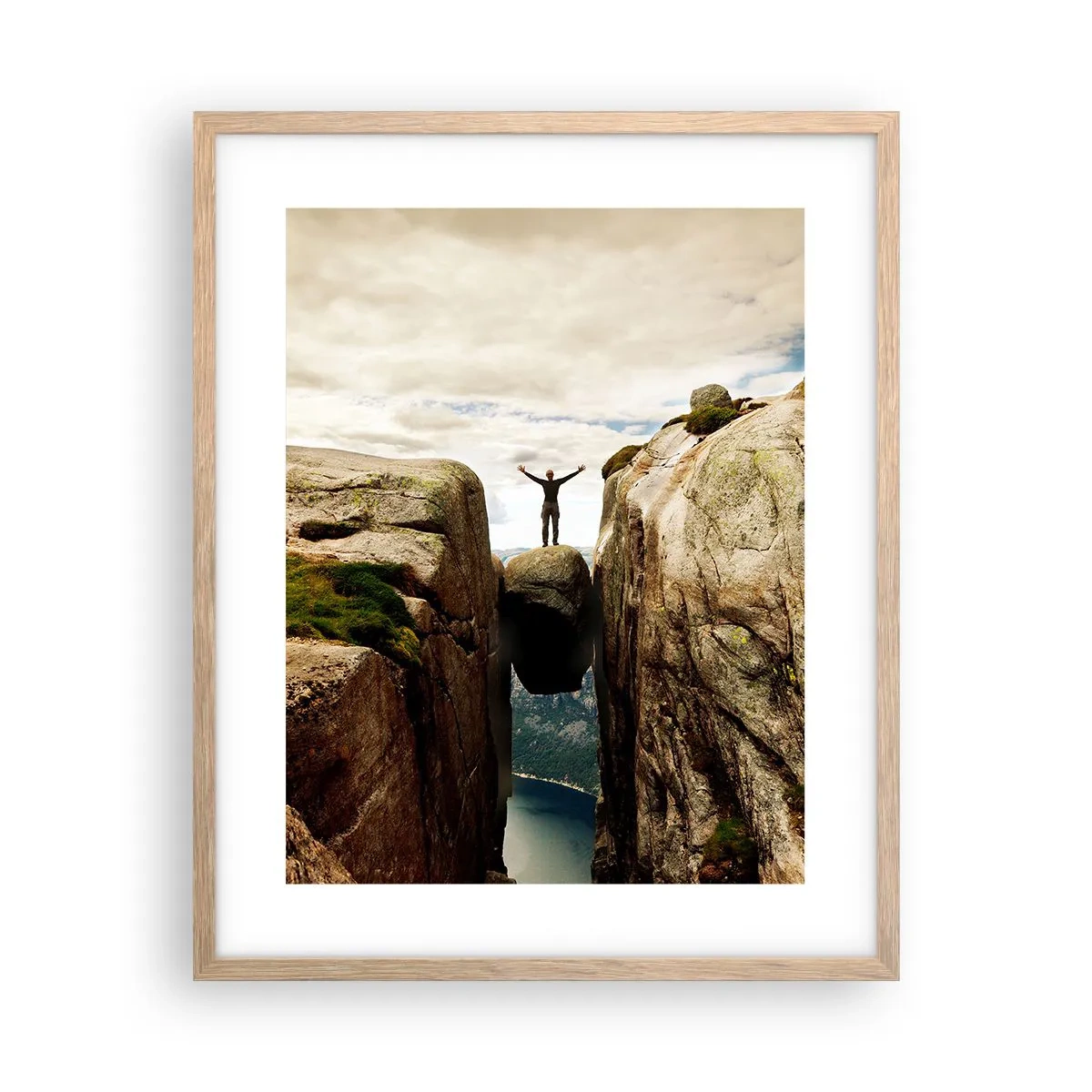 Plagát v ráme zo svetlého duba - Ako sa cítim?! - 40x50 cm