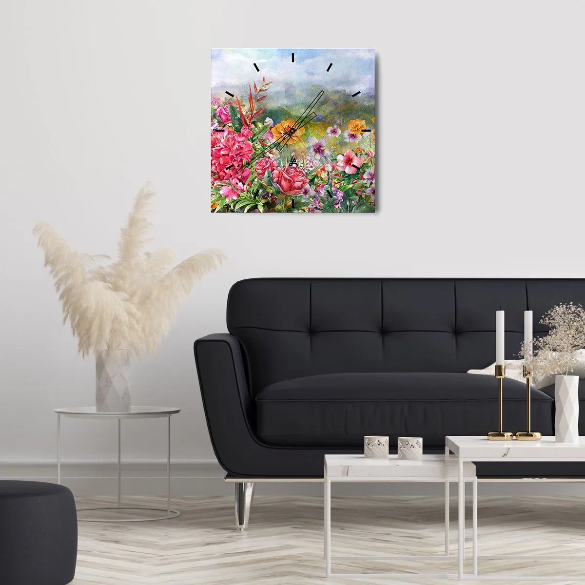 Nástenné hodiny - Záhrada, ktorá sa zbláznila - 40x40 cm