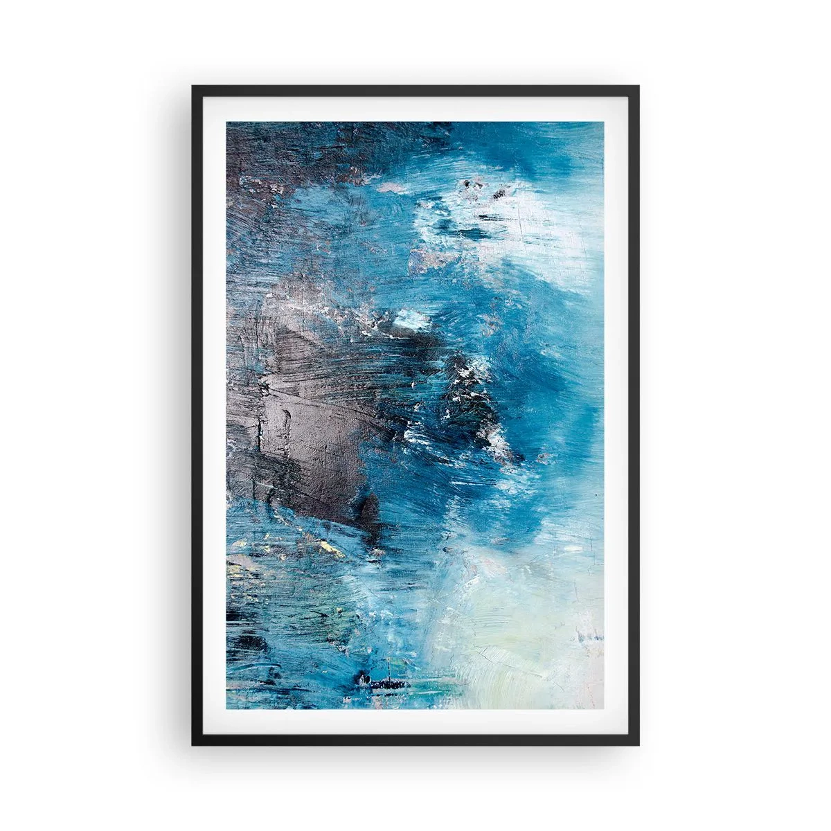 Plagát v čiernom ráme - Rapsódia v modrom - 61x91 cm