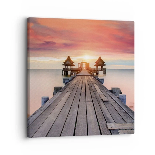 Obraz na plátne - Západ na východe - 30x30 cm