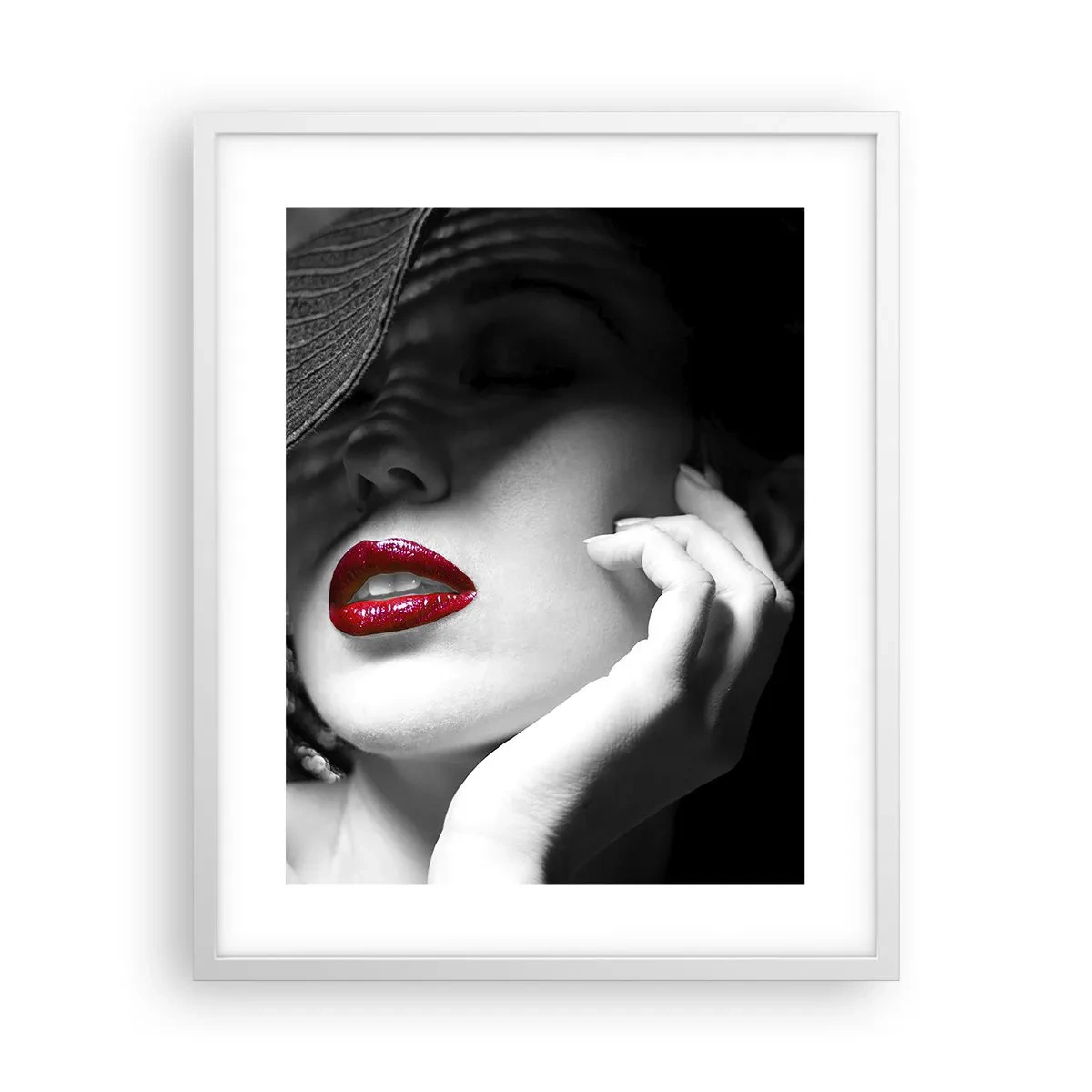 Plagát v bielom ráme - Štúdia v šarlátovej - 40x50 cm