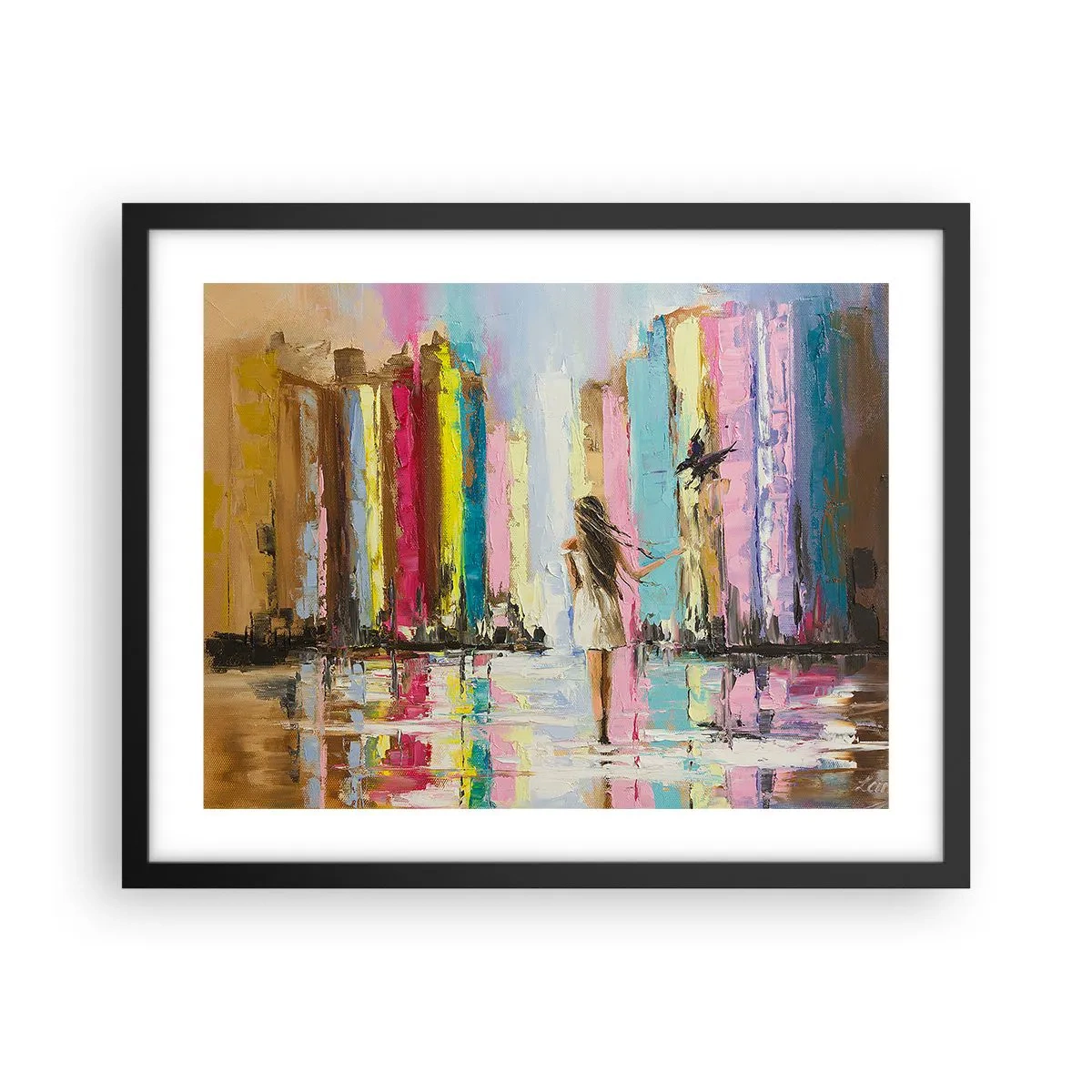 Plagát v čiernom ráme - Poď so mnou - 50x40 cm