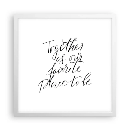 Plagát v bielom ráme - Cítite to tiež? - 40x40 cm