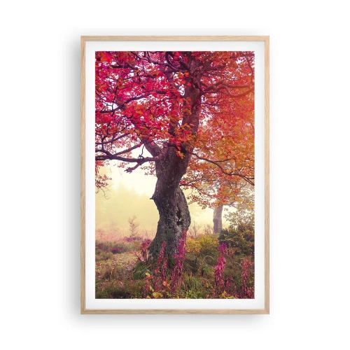 Plagát v ráme zo svetlého duba - Šialenstvo rozkvetu - 61x91 cm