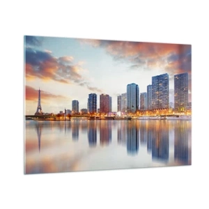 Obraz na skle - Monumentálny pokoj Paríža - 100x70 cm