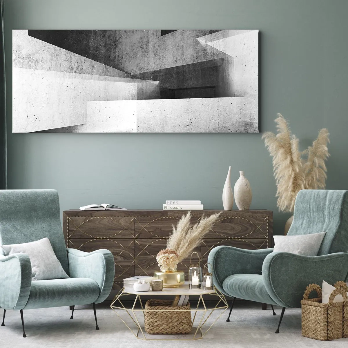 Obraz na plátne - Štruktúra priestoru - 120x50 cm