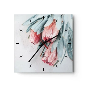 Nástenné hodiny - Zahanbené svojou vlastnou krásou - 30x30 cm