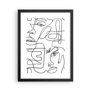 Plagát v čiernom ráme - V spletených emóciách - 30x40 cm