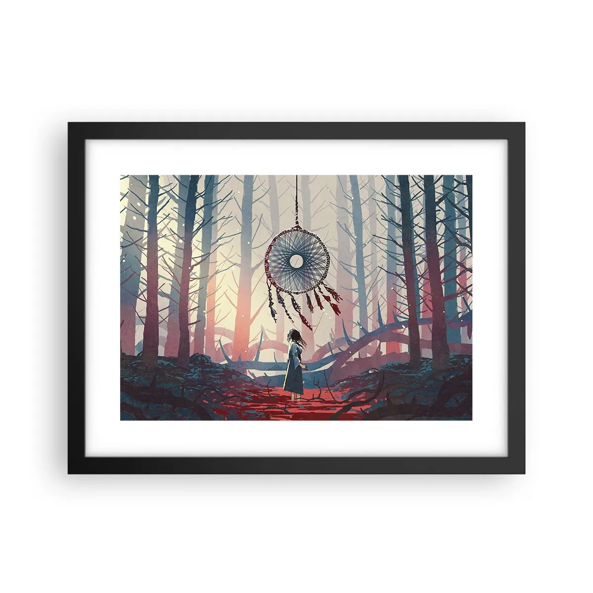 Plagát v čiernom ráme - Tajný rituál šťastia - 40x30 cm