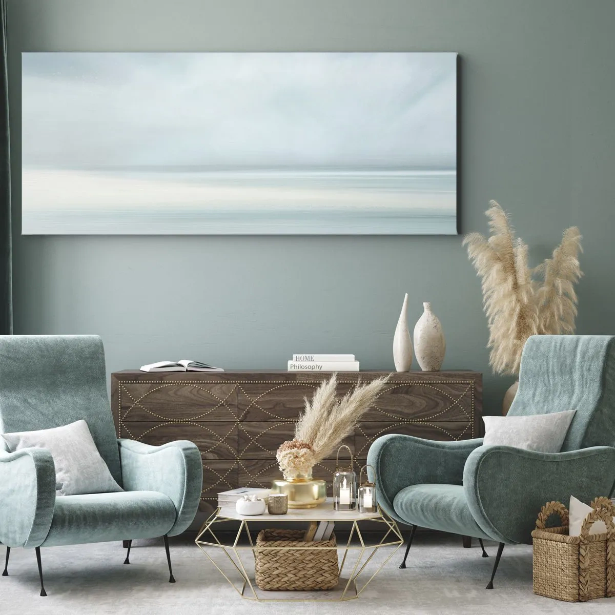 Obraz na plátne - Kľud až kam oko siaha - 100x40 cm
