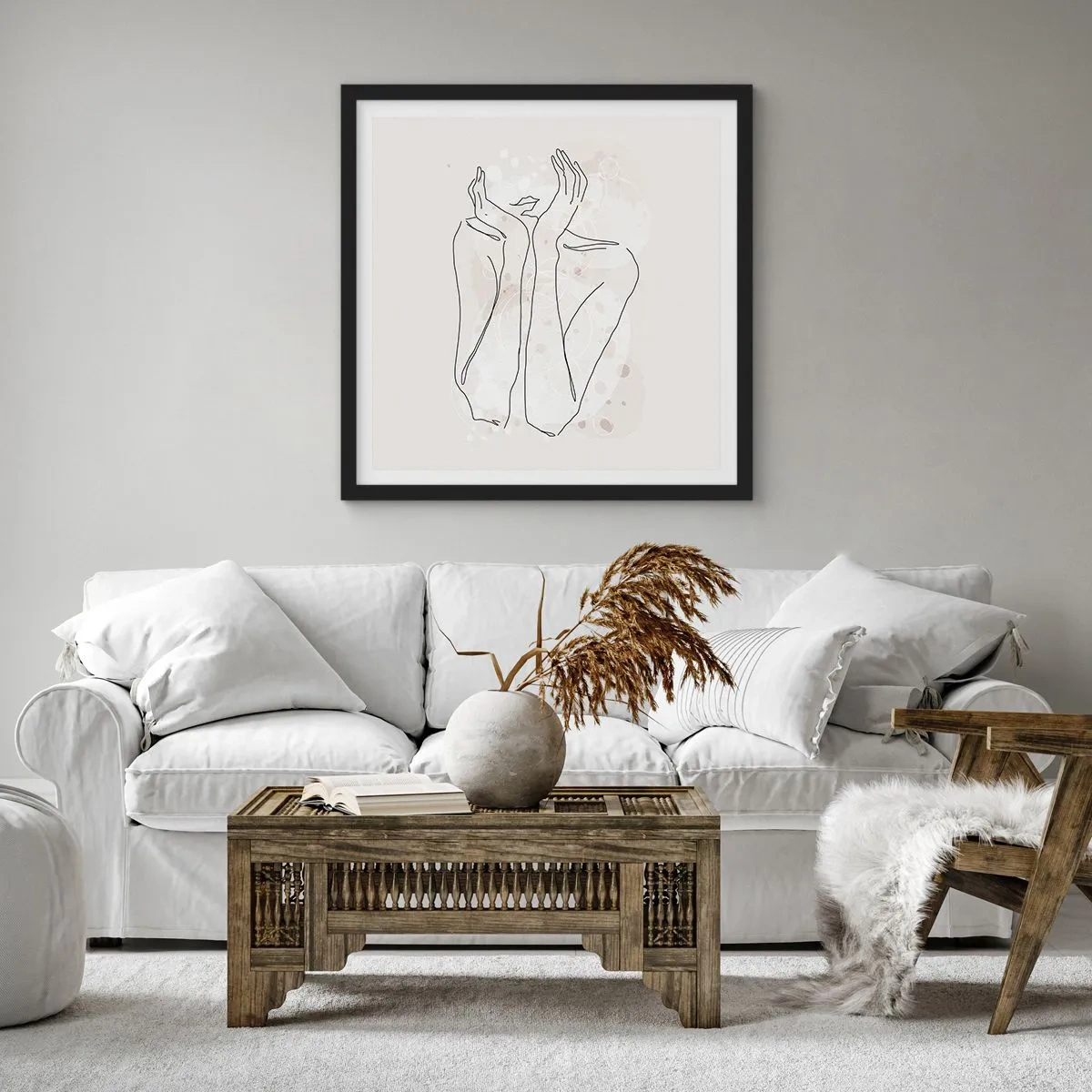 Plagát v čiernom ráme - Zasnený okamih - 40x40 cm