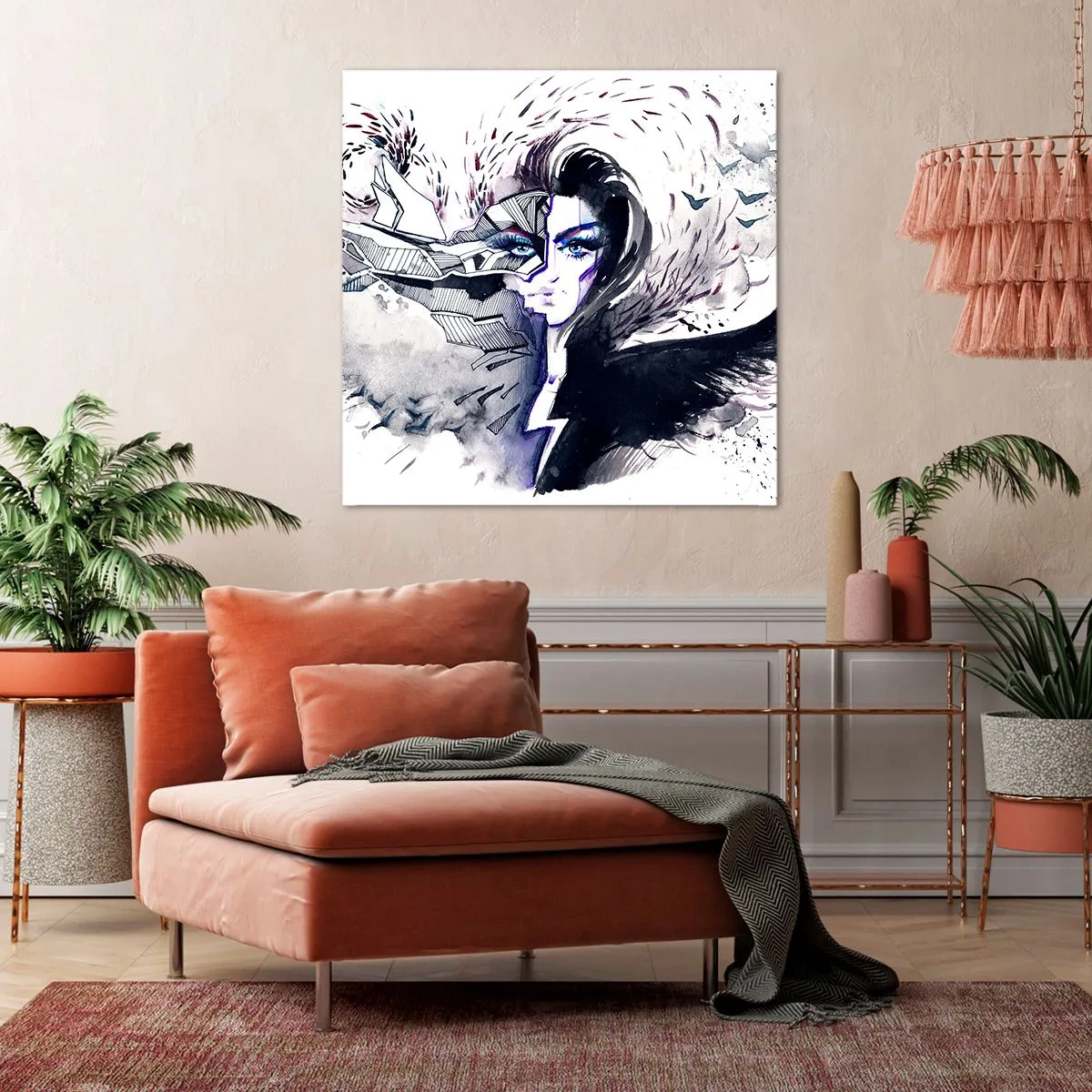 Obraz na plátne - Démonická a krásna - 60x60 cm
