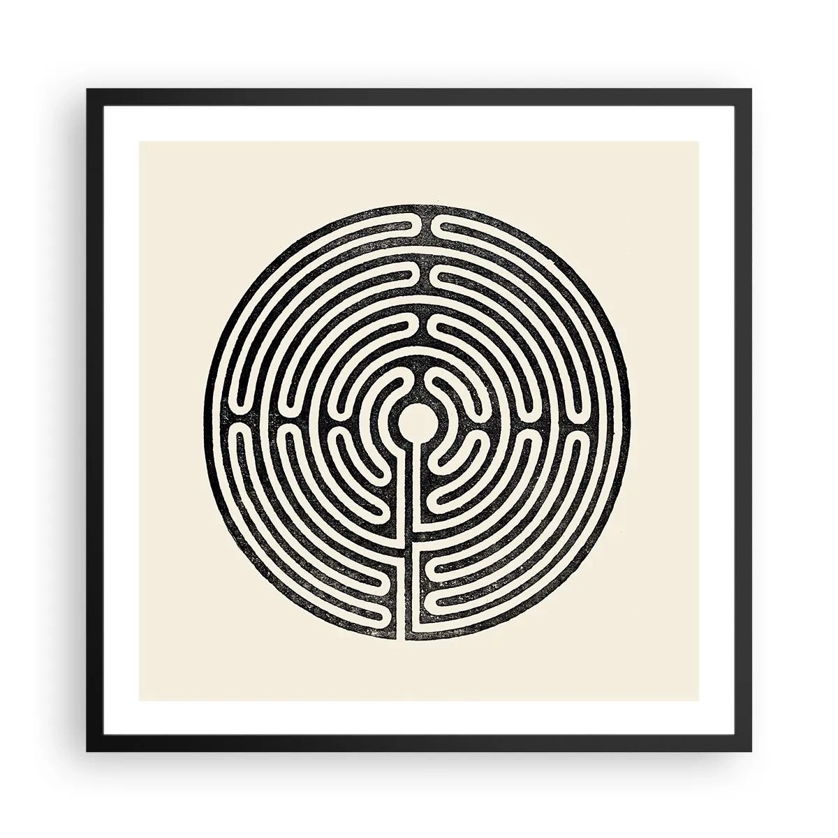 Plagát v čiernom ráme - Tajomný poriadok - 60x60 cm