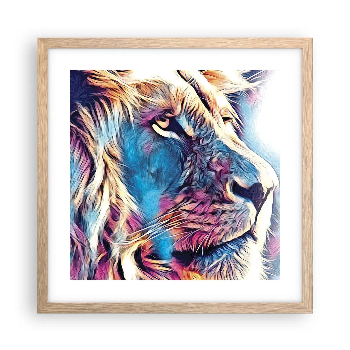 Plagát v ráme zo svetlého duba - Múdrosť prírody - 40x40 cm