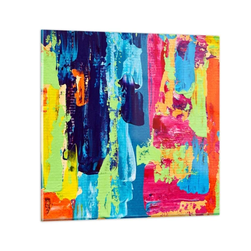 Obraz na skle - Život je krásny! - 60x60 cm