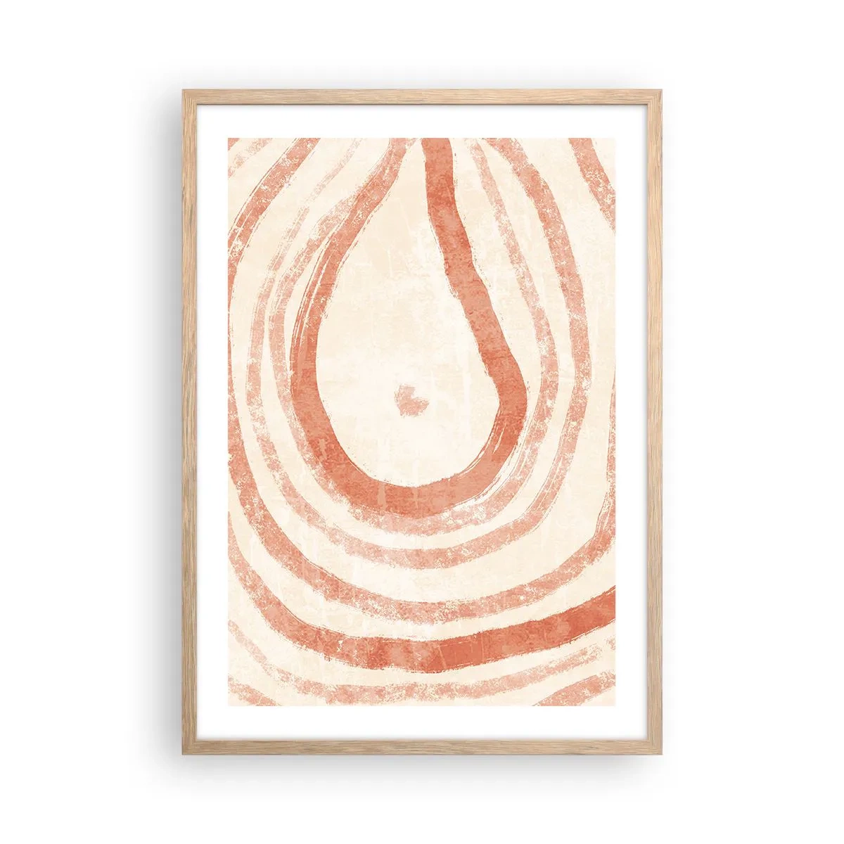 Plagát v ráme zo svetlého duba - Koralové kruhy – kompozícia - 50x70 cm