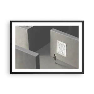 Plagát v čiernom ráme - Kde to ale som? - 70x50 cm