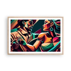 Plagát v ráme zo svetlého duba - V rytme srdca - 91x61 cm