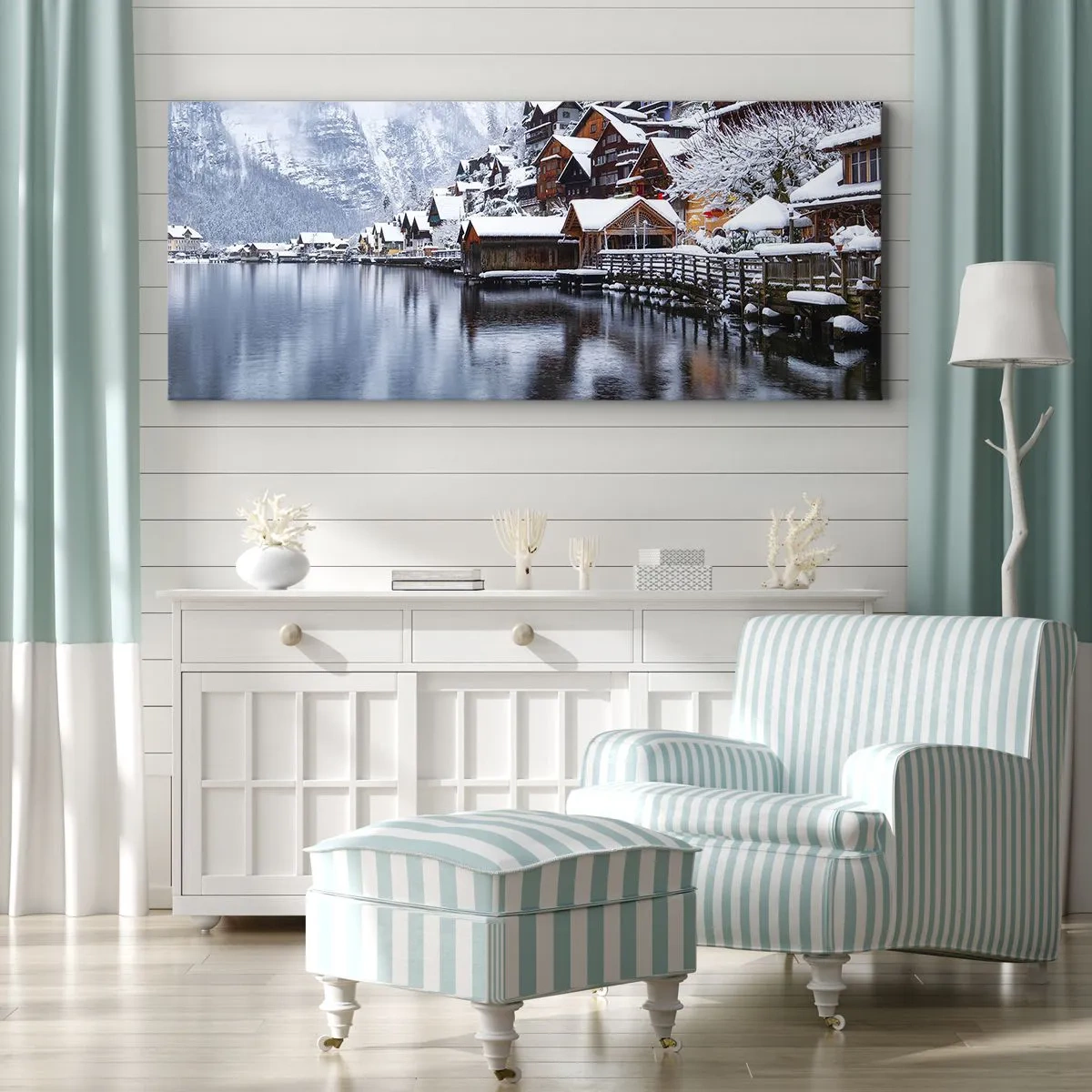 Obraz na plátne - V zimnej dekorácii - 160x50 cm