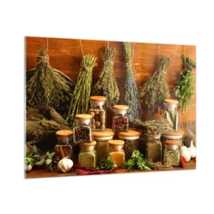 Obraz na skle - Kuchynské kúzla - 100x70 cm