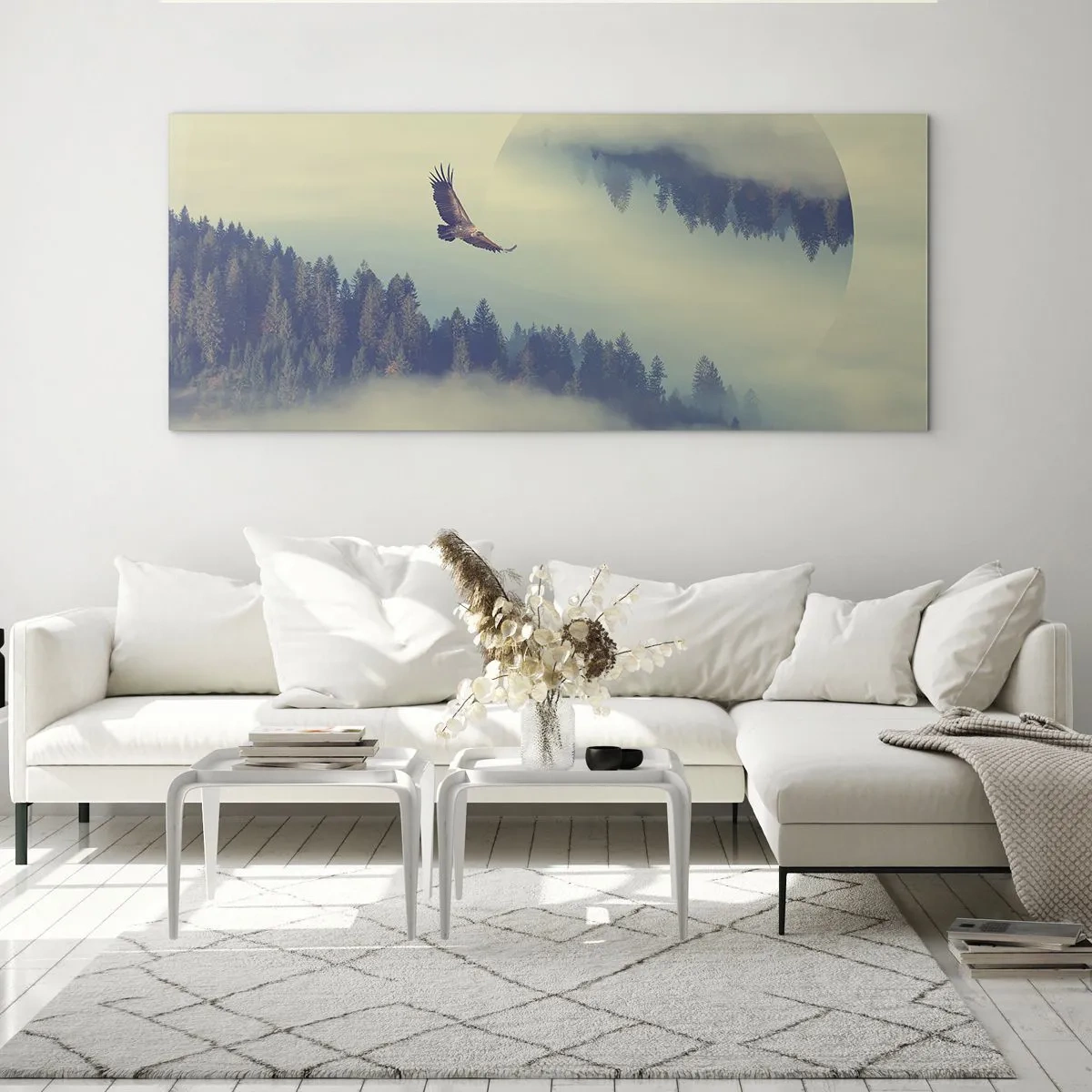 Obraz na skle - Videla som tieň orla - 100x40 cm