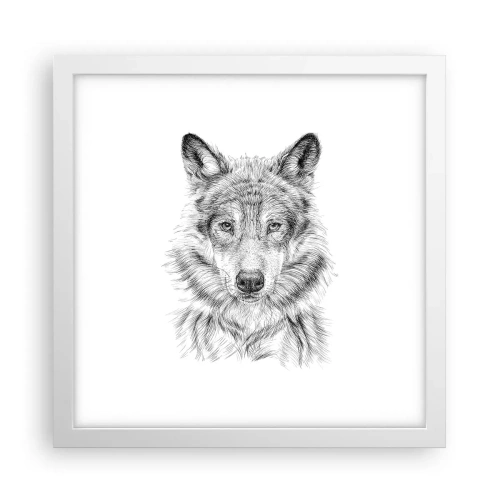 Plagát v bielom ráme - Rodený vodca - 30x30 cm