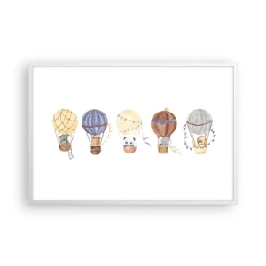 Plagát v bielom ráme - Priatelia na cestách - 91x61 cm