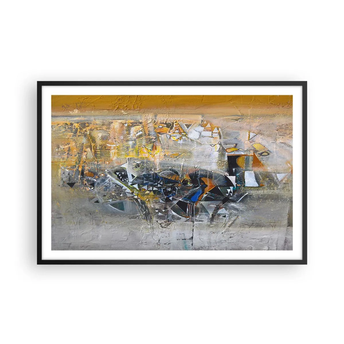 Plagát v čiernom ráme - Všetko sa podarí - 91x61 cm