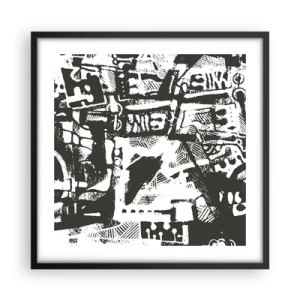 Plagát v čiernom ráme - Poriadok alebo chaos? - 50x50 cm
