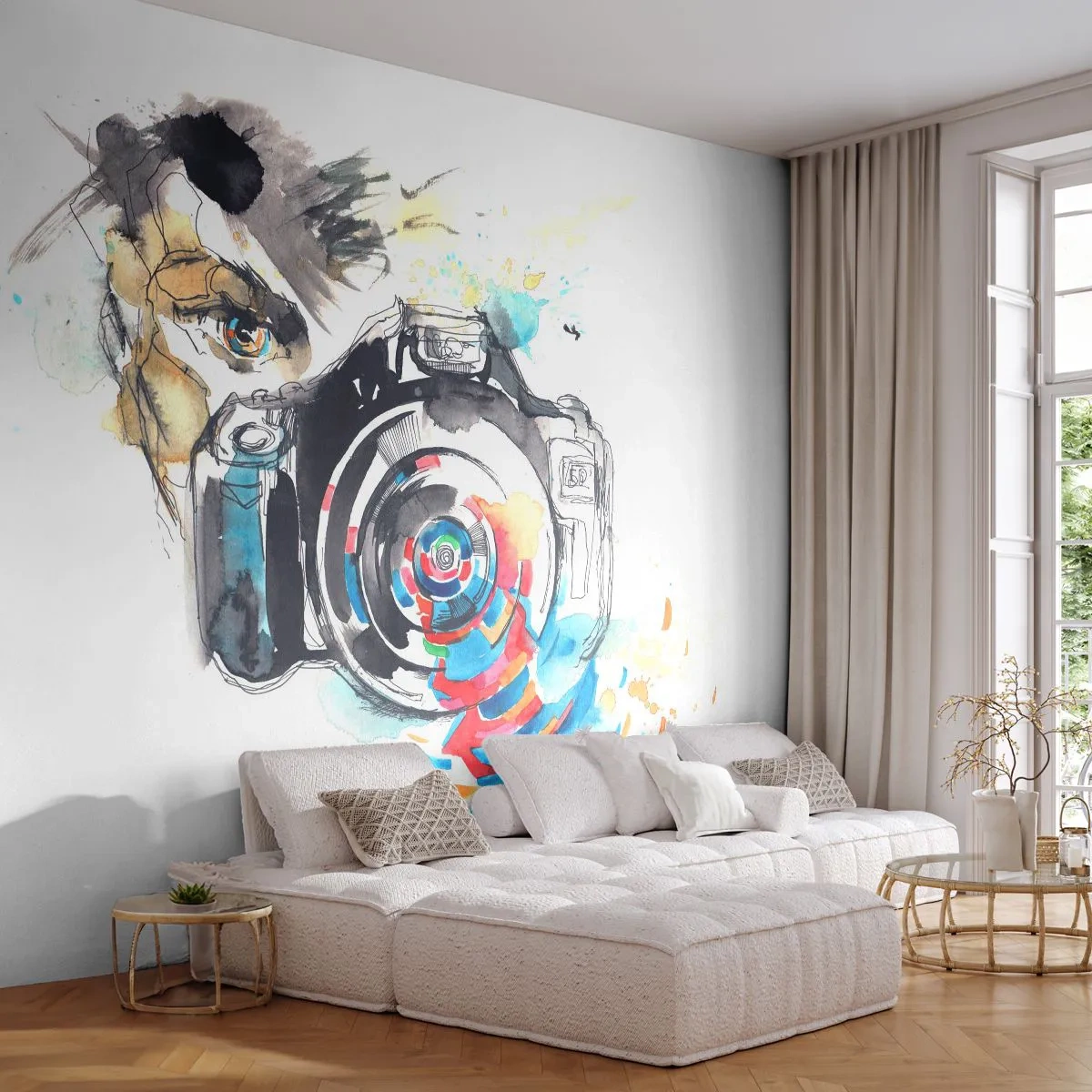 Fototapeta Premium Sand - Okom objektívu - Abstrakcia, fotoaparát, Fotograf - 500x350 cm