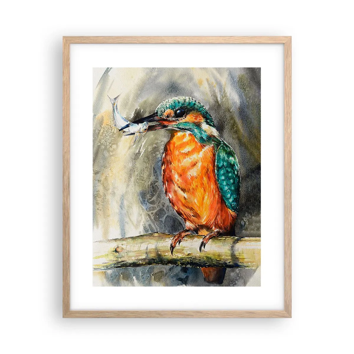 Plagát v ráme zo svetlého duba - Prírodný zákon - 40x50 cm