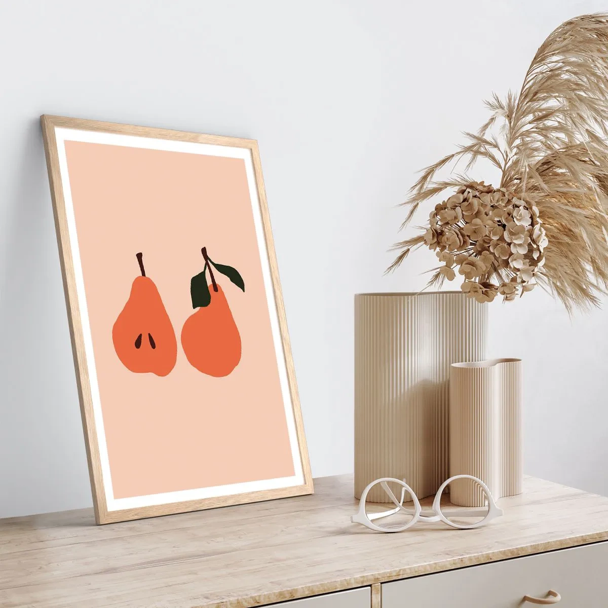 Plagát v ráme zo svetlého duba - Číra sladkosť - 70x100 cm