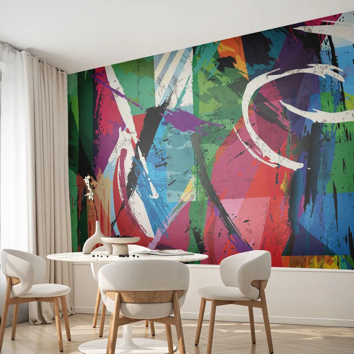 Samolepiaca Fototapeta Deluxe Sticker - Rýchlo, živo a čulo - Abstrakcia, Kus, Moderné umenie - 250x175 cm