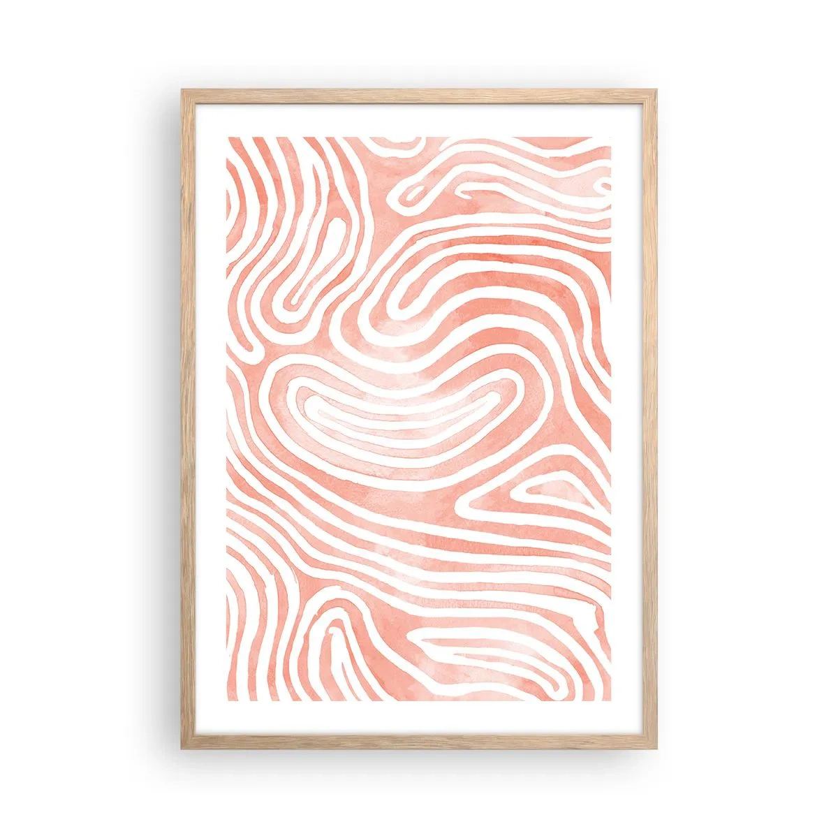 Plagát v ráme zo svetlého duba - V koralovom labyrinte - 50x70 cm