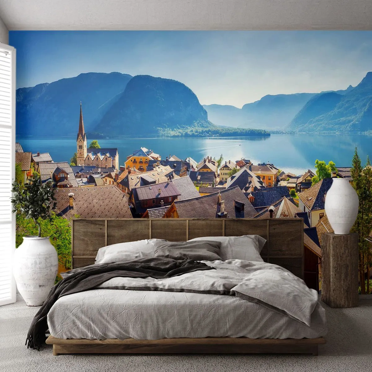Fototapeta Premium Sand - Viac malebne to nejde - Krajina, Mesto, Rakúsko - 100x70 cm