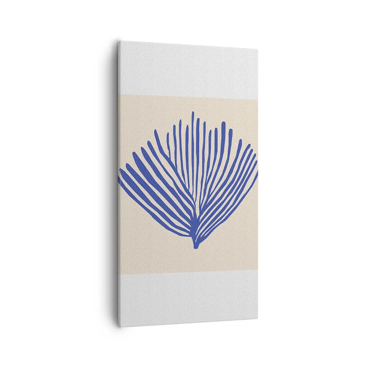 Obraz na plátne - Modrý vejár - 55x100 cm