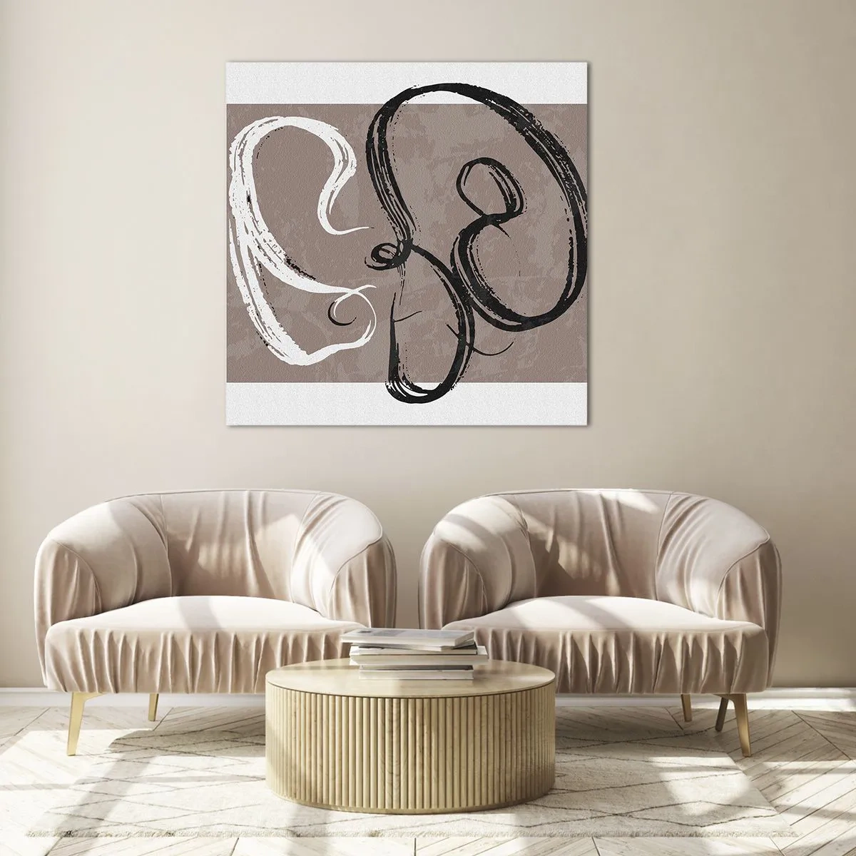 Obraz na skle - Kompozícia – hľadanie úplnosti - 40x40 cm