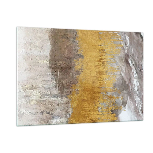 Obraz na skle - Zlatistý závan - 120x80 cm