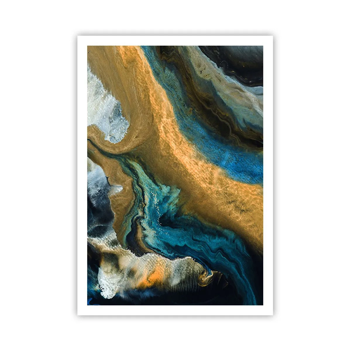 Plagát - Modrá – žltá – vzájomné vplyvy - 70x100 cm