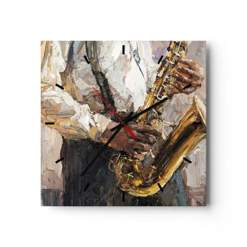 Nástenné hodiny - Čas na sólovú hru - 30x30 cm