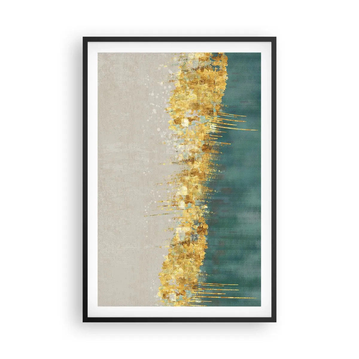 Plagát v čiernom ráme - Zlatá hranica - 61x91 cm
