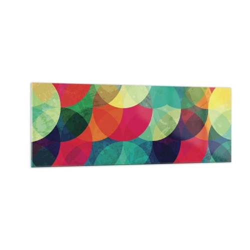 Obraz na skle - Vstúpiť do dúhy - 140x50 cm