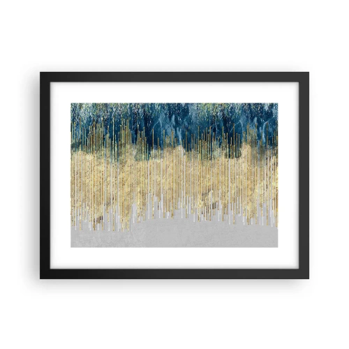 Plagát v čiernom ráme - Pozlátená hranica - 40x30 cm
