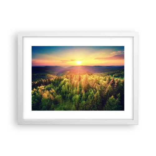 Plagát v bielom ráme - Vrcholky a vrcholy - 40x30 cm