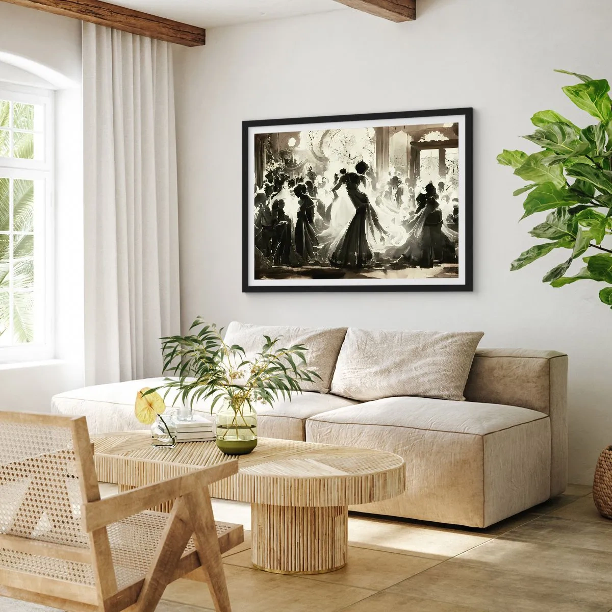 Plagát v čiernom ráme - Veľká maškaráda - 70x50 cm