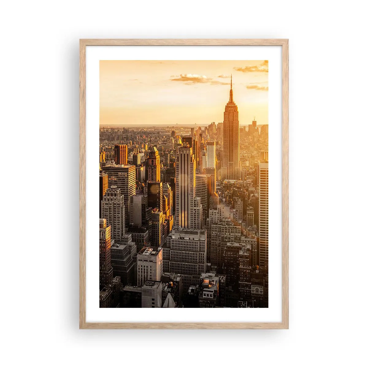 Plagát v ráme zo svetlého duba - Rast na slnku - 50x70 cm